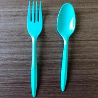 Sendok Plastik Sekali Pakai Warna-Warni 14cm PS 2.3g untuk Dessert