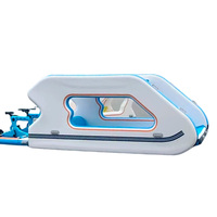 Bateau-maison gonflable commercial 2026, 4,5 m, grand modèle pliable, batterie au lithium, matériau PVC, 5-10 passagers, blanc + bleu