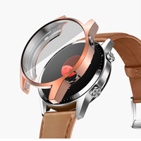 Baru TPU Electroplating Menonton Kasus Penutup GT2 42Mm/46Mm Penutup Perlindungan Penuh untuk Huawei GT2 Menonton 42Mm/46Mm