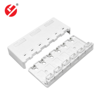 LIYUAN LY-SB75-6P Caja de Montaje en Superficie/Pared de 1 Puerto RJ45/RJ11 Blanca de PC/ABS, Carcasa Vacía para Keystone Jack, Redes Cat5e/Cat6