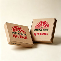 Kraft golfkartonnen pizzadoos, opvouwbaar, voedselveilig, voor restaurant afhaal- en bezorgverpakkingen