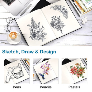 Sinoart hardbound sketchpad cho vẽ tùy chỉnh 100 sheets nghệ sĩ phác thảo Cuốn sách với Matt Đen bìa cứng - Product Image 6