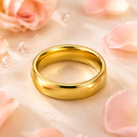 Bague dôme classique hautement polie JLM Wholesale Premium pour hommes et femmes, alliance confortable, bijoux minimalistes
