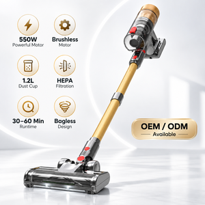 Aspirateur balai sans fil OEM ODM 550W sans balais, 37KPa, 1.2L, filtre HEPA, pour tapis, parquet et carrelage - Product Image 1