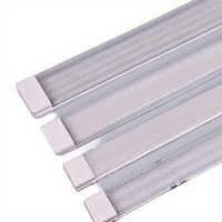 Plafonnier LED 4FT IP54 pour salle blanche, boîtier en aluminium, diffuseur PC, DLC 6000K, grand angle, pour bureau et supermarché, IRC90