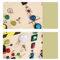 Jouets d'activités sensorielles en bois Montessori avec interrupteur lumineux LED, jouets de voyage pour enfants, garçons et filles