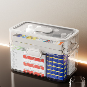 Botiquín de primeros auxilios de fabricación china, caja de almacenamiento de medicamentos multifuncional de emergencia médica para uso doméstico - Product Image 1