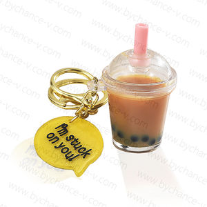 حفلة المفضلة الأزياء الشعبية الملحقات فقاعة الشاي الصغيرة العصرية المفاتيح متجر المشروبات مطعم الترويجي هدية شكرا لك - Product Image 1