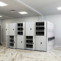Étagères de bibliothèque coulissantes, étagères compactes en métal, armoires, système de rayonnage mobile à haute densité en métal pour bureau, armoire en acier