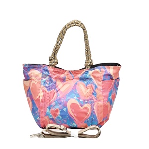 Bolso Tote de Nailon Reversible, Impermeable y Plegable para Mujer, con Correa Cruzada Desmontable 2 en 1, Estampado Sólido, Casual - Product Image 5