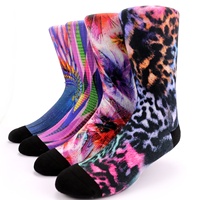 KANGYI Chaussettes vierges à sublimation pour bas de quantité minimale de commande Chaussettes personnalisées 3D polyester blanches à impression numérique