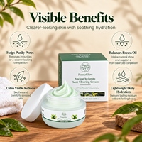 Crème hydratante équilibrante et apaisante au thé vert fermenté pour le soin de la peau, anti-acné, régulatrice de sébum, purifiante des pores et anti-imperfections