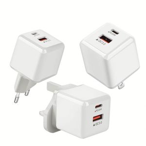 Mobile Phone Charger Block QC3.0 <b>Type</b> <b>C</b> Power <b>Adapter</b> PD20W Wall Charger A+<b>C</b> Charger Block for Smart Phone - Product Image 2