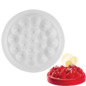 MUYULINS factory strawberry peach-shaped mousse maker LFGB platinum non-stick BPA-free <b>silicone</b> cake pan mold - Product Image 1