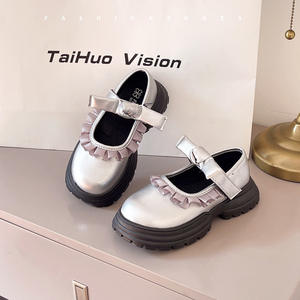 2025รองเท้าหนังแฟชั่นสำหรับเด็กผู้หญิง, รองเท้าสำหรับแสดงเต้นรำรองเท้าสำหรับเด็กสไตล์เจ้าหญิงโลลิต้าพื้นรองเท้าหนา - Product Image 4