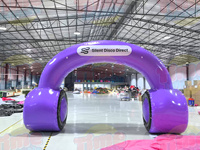Arche gonflable en PVC personnalisée pour l'extérieur, ligne de départ/arrivée pour les courses sportives, la publicité - Résistante à l'eau et durable