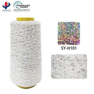 SHENYUE fil à tricoter à paillettes en polyester