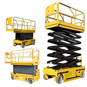 מעלית מספריים ניידת על זחלים לעבודה בשטח קשה, פלטפורמת עבודה הידראולית להרמת אדם לגובה - Product Image 1