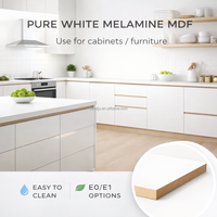 Panneau de panneaux de fibres à densité moyenne (MDF) stratifié blanc mélaminé de qualité meuble pour armoires, étagères et mobilier de bureau