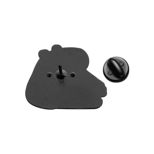 Mignon Capybara Animal émail broche dessin animé hippopotame avec Hamburger frites broches en métal revers Badge bijoux cadeau pour les amis - Product Image 2
