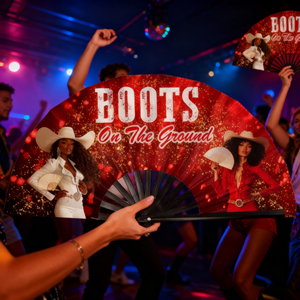 Ventaglio di sublimazione personalizzato a mano con ventaglio di bambù - Product Image 3