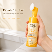 Mousse Nettoyante Visage Rafraîchissante et Éclaircissante à la Vitamine C et aux Acides Aminés, Nettoyage en Profondeur, Contrôle du Sébum, 150ml, Vente en Gros