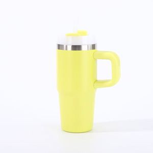 <b>Car</b> Tumbler Travel Handle 14oz Insulated <b>Mug</b> Vacuum Stainless Double Wall Lid Straw Anti-Slip Base - Product Image 3