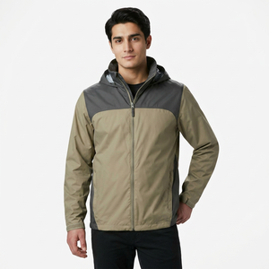 Chaqueta Cortavientos de Moda para Hombre, con Capucha, Impermeable, Ecológica, Estilo Urbano, Ligera, Duradera, con Forro de Seda en la Parte Delantera - Product Image 1