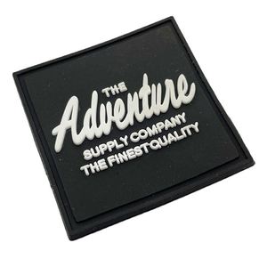 Decorative Fabric Accessory Custom Brand logo Raised PVC Rubber Shoe Labels Patches - Product Image 1