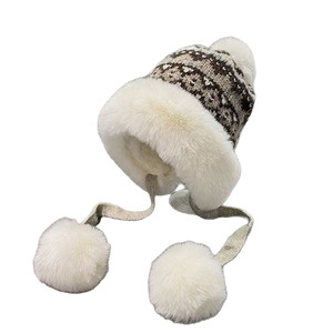 Nuevo protector de orejas de punto de otoño e invierno con gorro de punto Lei Feng Northeast grueso y cálido de felpa para protección contra el frío - Product Image 5