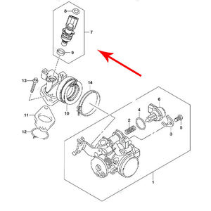 1X genuino iniettore di carburante per <span class=keywords><strong>Suzuki</strong></span> <span class=keywords><strong>BURGMAN</strong></span> <span class=keywords><strong>200</strong></span> UH200 2017-2022 - Product Image 1