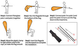 Banderas duraderas FEAMONT con banderas de plumas con logotipo, banderas de playa, pancartas promocionales, banderas de la NFL - Product Image 5