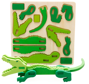 HOYE CRAFT สัตว์ไม้สำหรับเด็ก,3D ตัวต่อจิ๊กซอว์ปริศนาเกมกระดานสำหรับเด็ก - Product Image 2