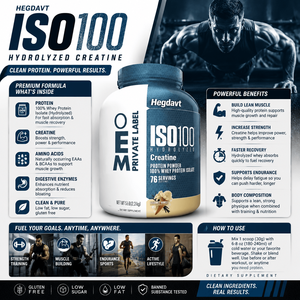 Créatine ISO 100 OEM pour la musculation, nutrition sportive, poudre instantanée 2,3 kg, isolat de protéines de lactosérum hydrolysé à 100 %, gestion de l'énergie, adulte - Product Image 2