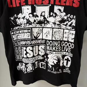 Camisetas Life Hustlers 2026 con Pedrería, Ropa Masculina de Alta Gama, Camisetas 100% Algodón, Impresión Digital Grande, Oferta, Ropa Urbana - Product Image 4