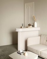 Table longue Spazepaper avec étagères d'entrée et cloison pliable pour la maison et la salle d'exposition