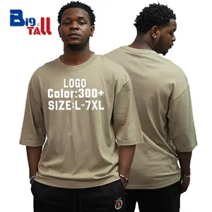 Maglietta di grandi dimensioni gsm alta produttore logo personalizzato maglietta di cotone oversize oem odm camisetas hip hop di alta qualità