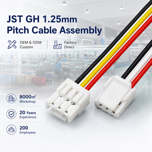 Кабельная сборка с разъемом JST GH 1.25мм 2-18Pin GHR 04V, изготовленная на заказ, от производителя OEM - Product Image 1