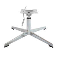 Pieds de chaise de meubles bon marché en gros Base de chaise de bureau pivotante en fer réglable en alliage d'aluminium métal en alliage d'aluminium moderne R350mm