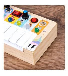 Clavier électronique multifonctionnel en bois en gros, jouet éducatif pour enfants avec lumières LED, boîte d'apprentissage pour les tout-petits - Product Image 3