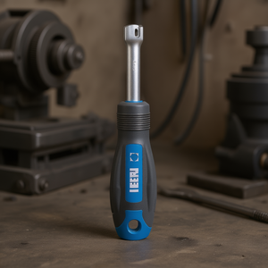 Clé à douille Fervi 10 mm en acier Cr-V avec poignée bleue - Product Image 3