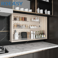Système de rangement modulaire intelligent pour cuisine avec mécanisme de levage motorisé, solution de cuisine dissimulée pour la maison, armoire à levage intelligente