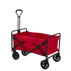 Wholesale Outdoor Foldable Trolley Storage Cart wagon Cart Heavy Duty Lounge Wagon