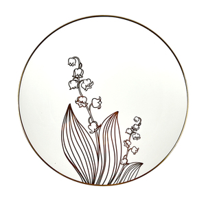 Green Floral Fine Bone China Dinnerware <b>Set</b> Luxury Wedding Decorative Wholesale Porcelain Plates for Dinner - Product Image 4