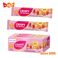 OEM Vente en gros Marque privée personnalisée Collation halal Biscuits croustillants Bâton de triangle Cacao Coin croustillant Biscuits saveur fraise