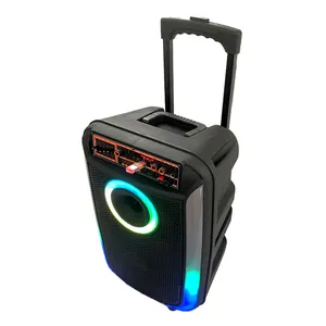 Pro audio trolley wireless bt speakers audio system sound powered outdoor rechargeable speakers audio system sound dj