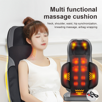Promotion Coussin de massage vibrant Shiatsu pour le cou et le dos, soulagement des douleurs dorsales, pour siège de voiture et fauteuil de massage