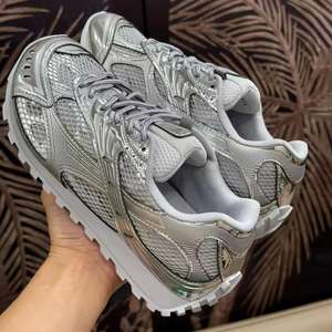 Zapatillas Deportivas Casuales de Diseño para Parejas, Zapatillas Retro BV para Hombre, Zapatillas de Plataforma de Alta Calidad, Color Plateado - Product Image 5