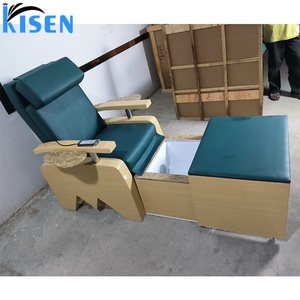 Kisen Factory Wholesale Solid Wooden Custom Leather Plumbing Manicure Pedicure Chair With <b>Back</b> Massage - Product Image 6