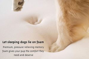 Cama ortopédica para calentar perros, Base Premium de espuma viscoelástica, funda de piel sintética ultrasuave, diseño moderno y atractivo, cama para calentar mascotas - Product Image 6